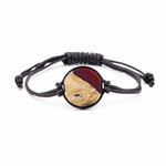 Circle Wood+Resin Bracelet - Halina (Dark Red, 381329)