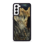 Galaxy S21 Wood+Resin Phone Case - Edyth (Dark Green, 450127)