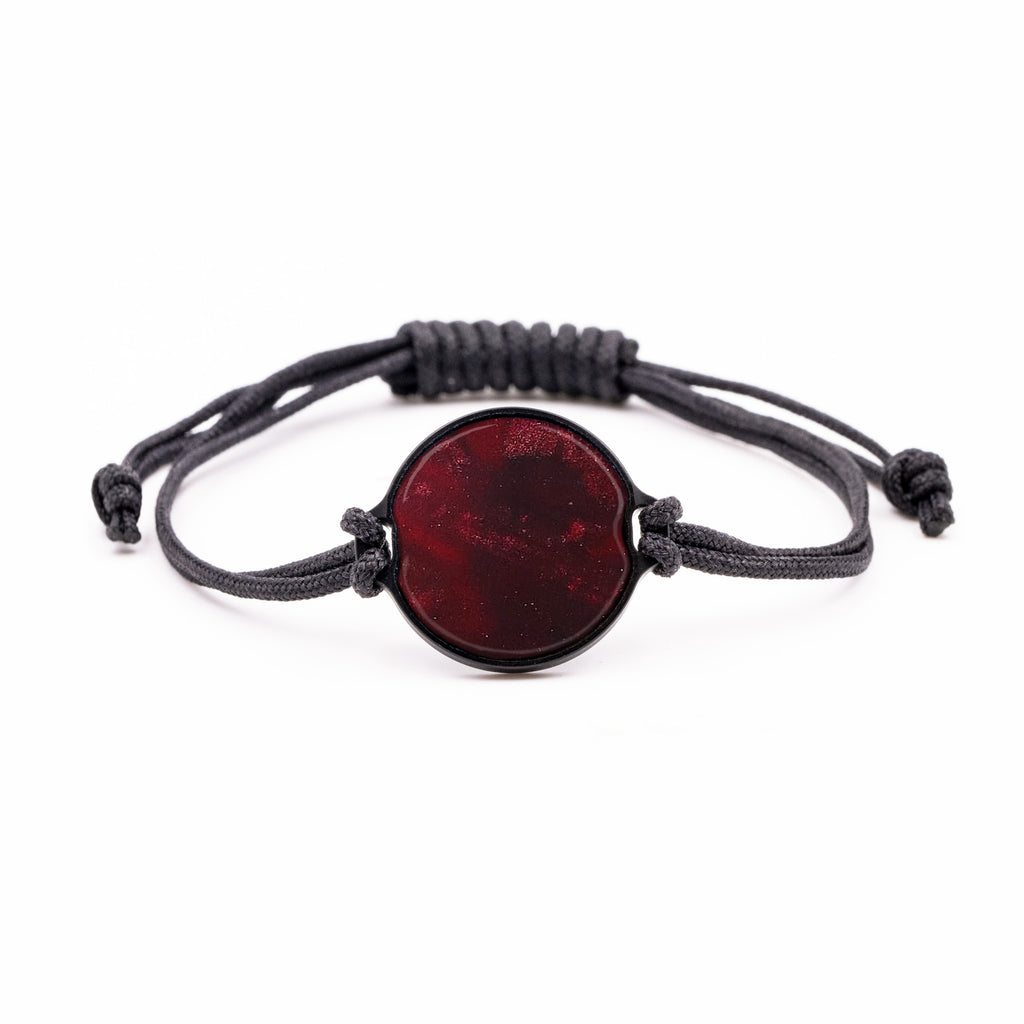 Circle ResinArt Bracelet - Dore (Dark Red, 381145)