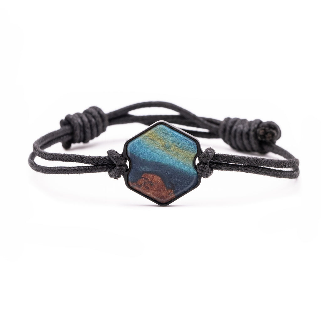 Hex Wood+Resin Bracelet - Cesar (Purple, 450153)