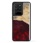 Galaxy S20 Ultra Wood+Resin Phone Case - Mail (Dark Red, 380576)