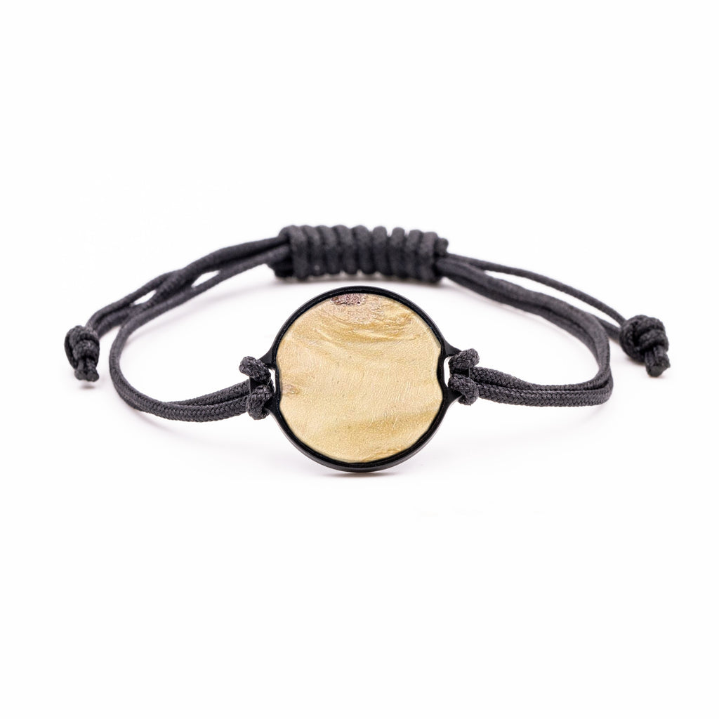 Circle Wood+Resin Bracelet - Brooks (Dark Red, 381143)