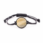 Circle Wood+Resin Bracelet - Jeanie (Black & White, 381635)