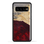 Galaxy S10 Wood+Resin Phone Case - Mail (Dark Red, 380576)