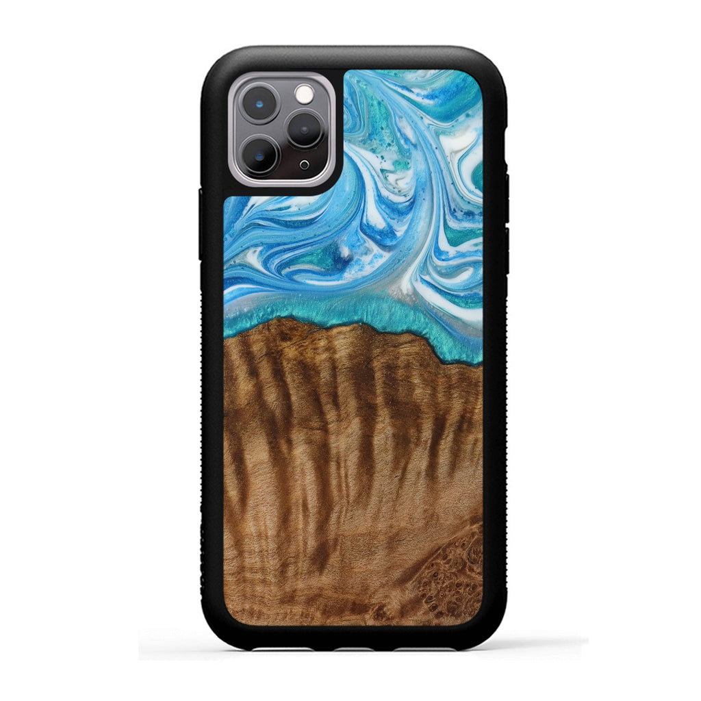 iPhone 11 Pro Wood+Resin Phone Case - Sheena (Light Blue, 387907)