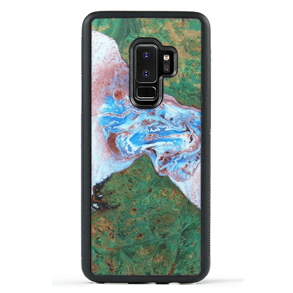 Galaxy S9 Plus Wood+Resin Case - Badri (Dark Green, 330247)