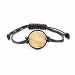 Circle Wood+Resin Bracelet - Sharron (Dark Green, 381723)