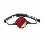 Circle Wood+Resin Bracelet - Kalle (Dark Red, 381071)