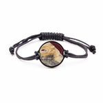 Circle Wood+Resin Bracelet - Bobby (Dark Red, 380195)