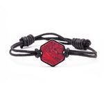 Hex ResinArt Bracelet - Lyssa (Dark Red, 380191)