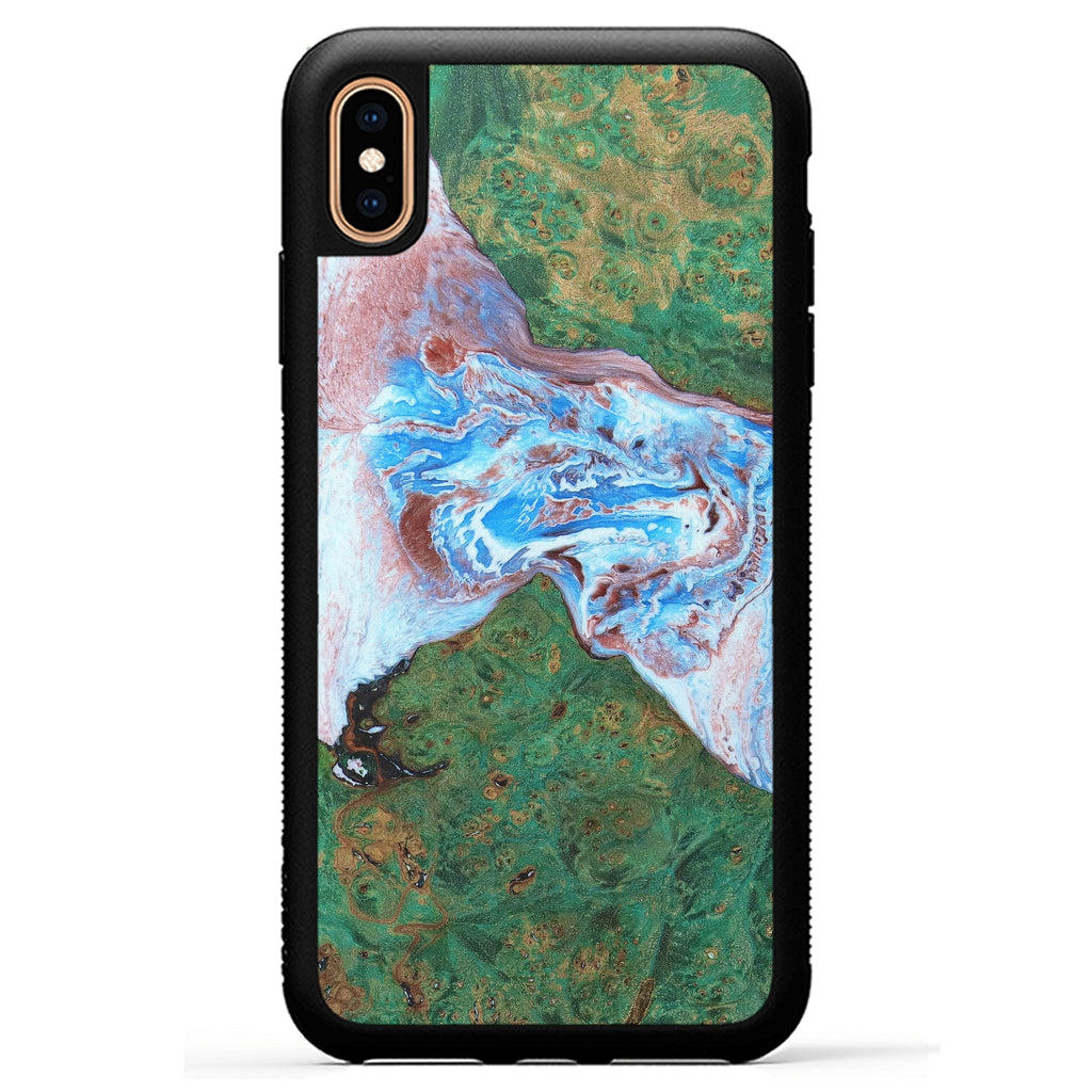 iPhone Xs Max Wood+Resin Case - Badri (Dark Green, 330247)