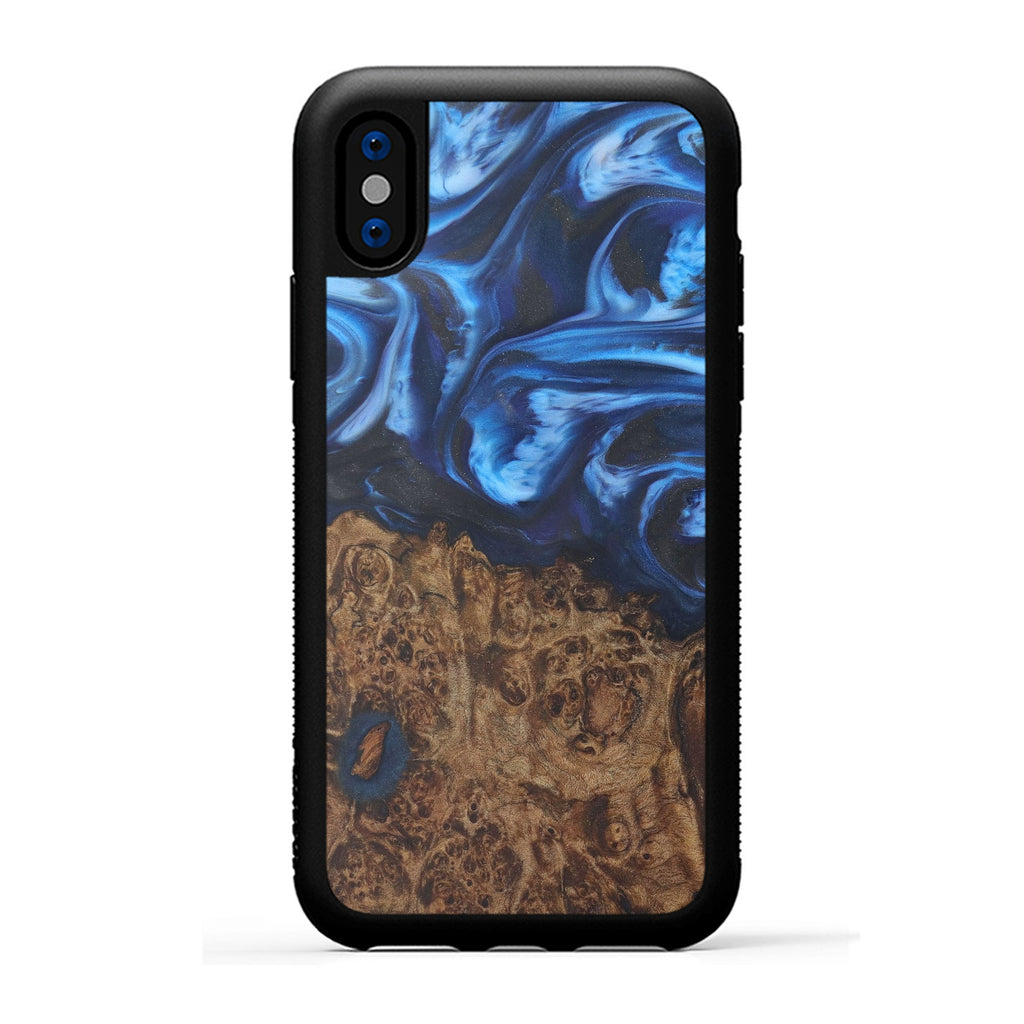 iPhone X Wood+Resin Phone Case - Angelica (Purple, 450155)