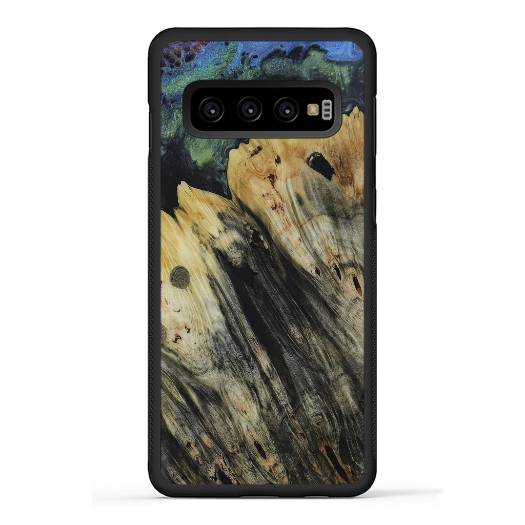 Galaxy S10 Wood+Resin Phone Case - Michelle (Dark Green, 450126)