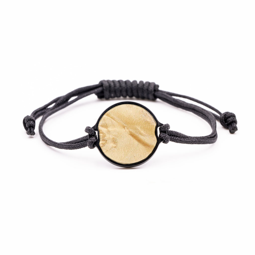 Circle Wood+Resin Bracelet - Gigi (Dark Red, 380187)