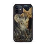 iPhone 12 mini Wood+Resin Phone Case - Edyth (Dark Green, 450127)