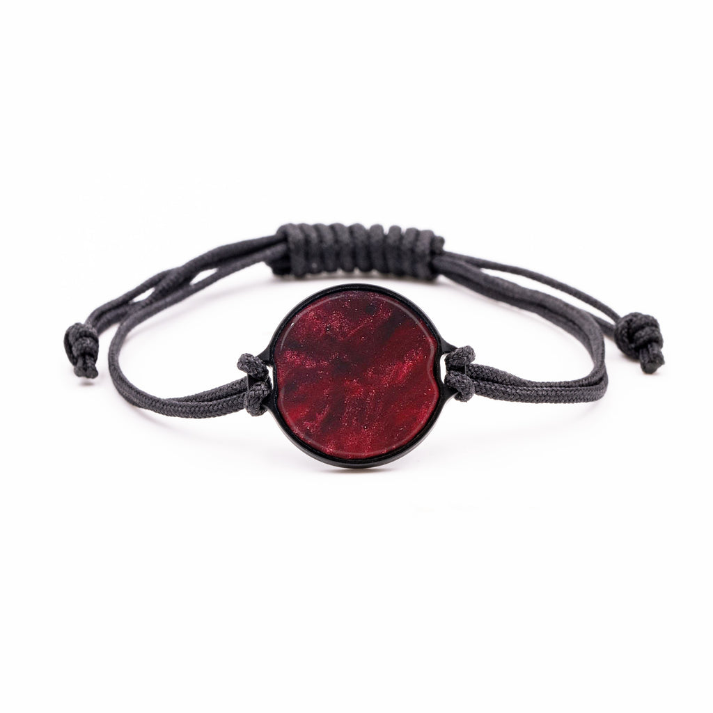 Circle ResinArt Bracelet - Janenna (Dark Red, 380311)