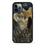 iPhone 12 Pro Wood+Resin Phone Case - Edyth (Dark Green, 450127)