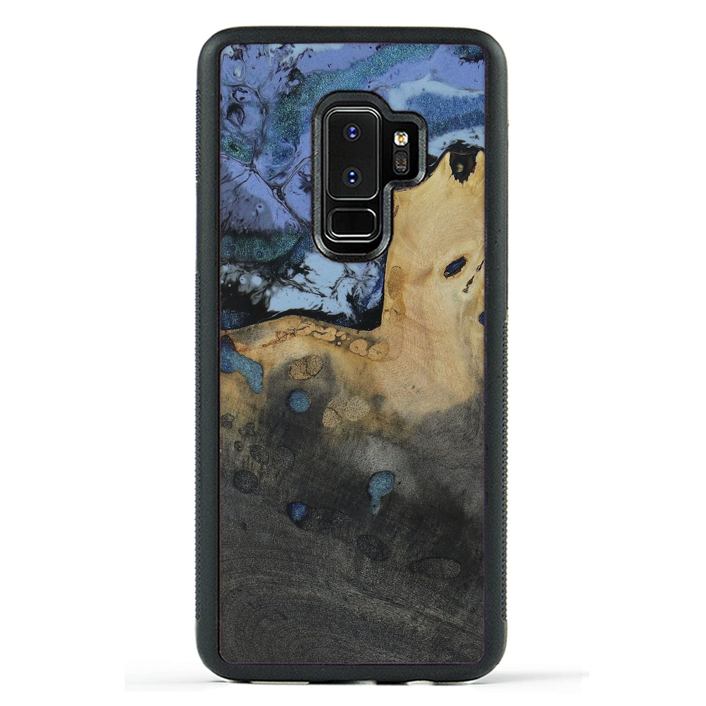 Galaxy S9 Plus Wood+Resin Phone Case - Bili (Dark Green, 450057)