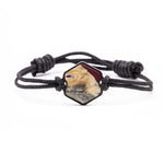 Hex Wood+Resin Bracelet - Ethelyn (Dark Red, 380305)