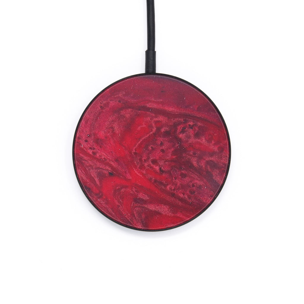 Circle Wood+Resin Wireless Charger - Stan (Dark Red, 381162)