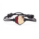 Hex ResinArt Bracelet - Thea (Dark Red, 381551)