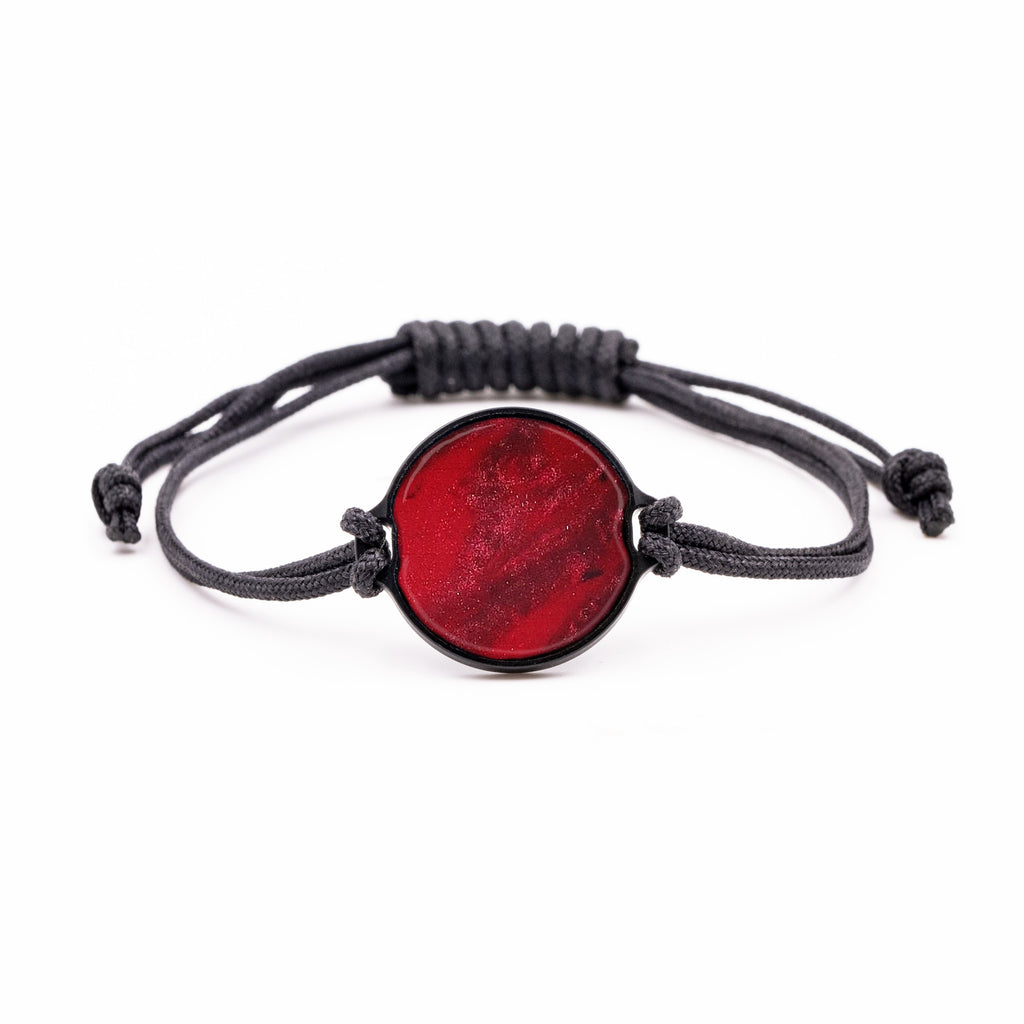 Circle ResinArt Bracelet - Joseph (Dark Red, 381147)