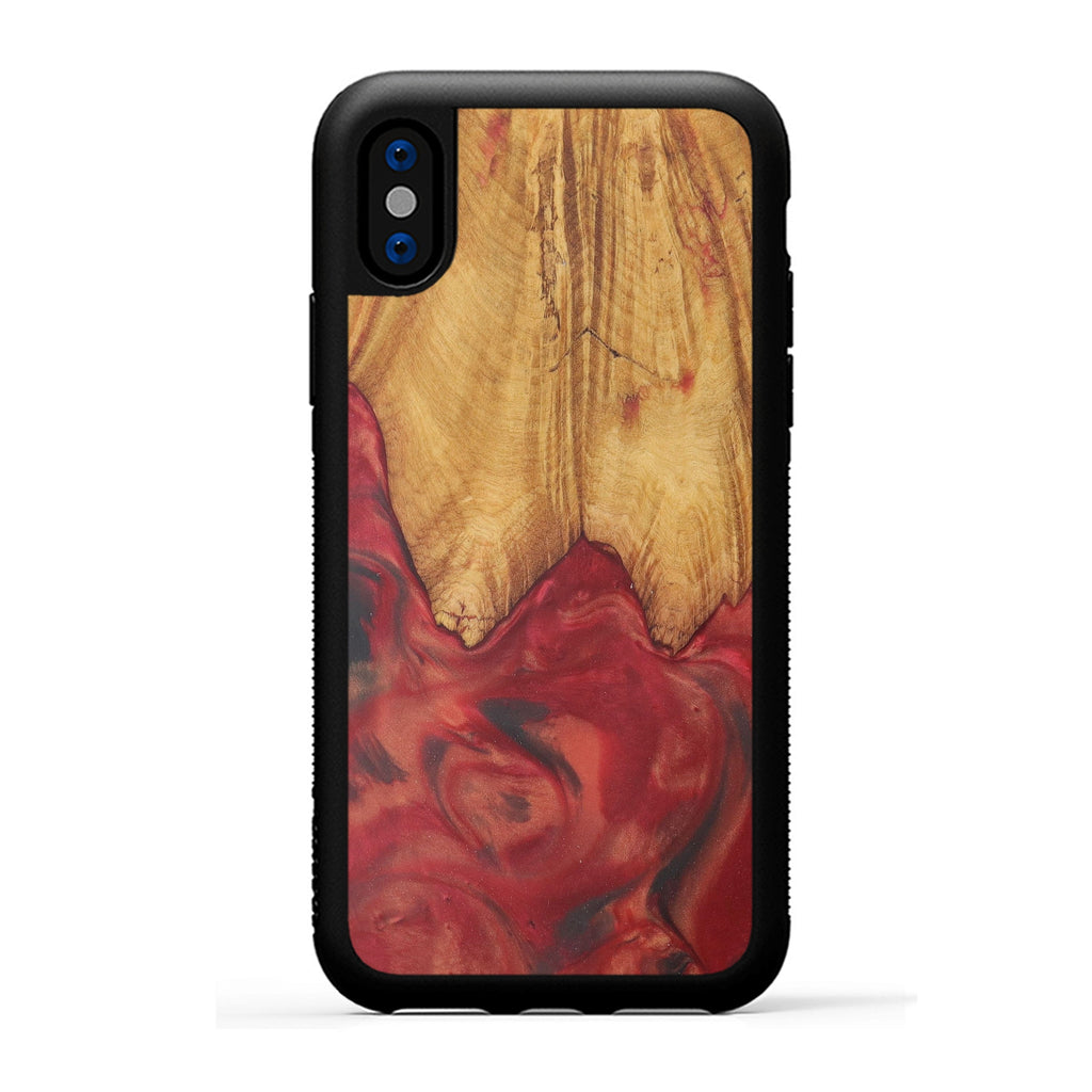 iPhone Xs Wood+Resin Phone Case - Serena (Purple, 450156)