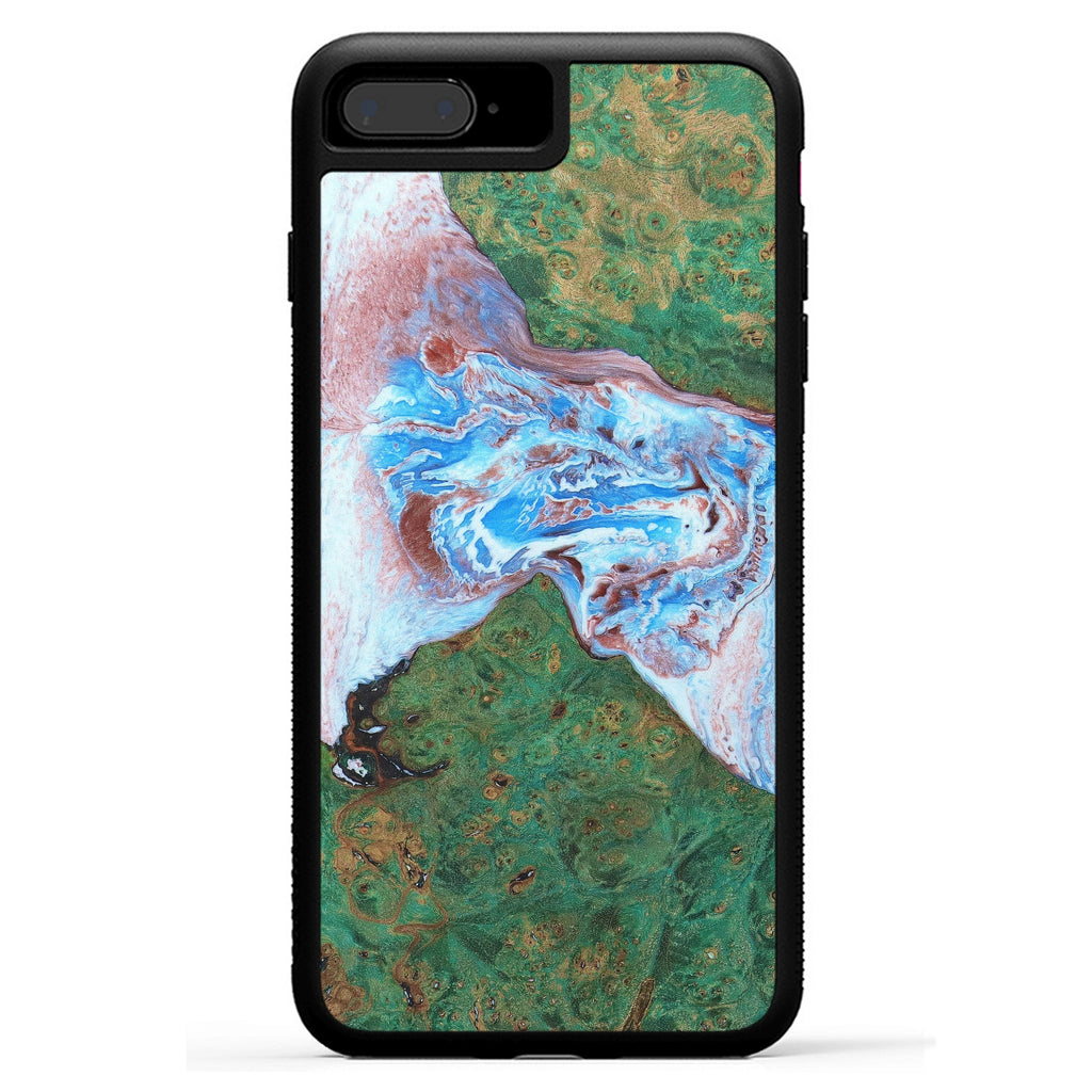 iPhone 8 Plus Wood+Resin Case - Badri (Dark Green, 330247)